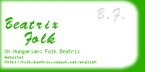 beatrix folk business card